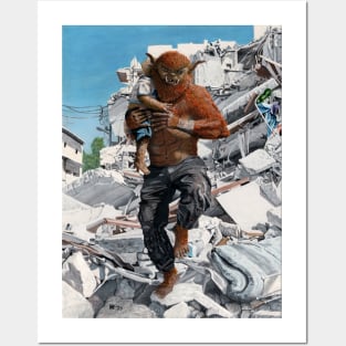 Bugbear Hero Rescuing Child Fantastic Arts Posters and Art